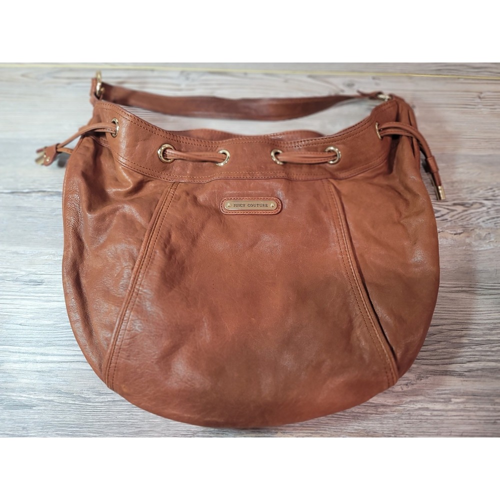 Y2K Juicy Couture Lame Leather Hobo bag gold hardware great shape